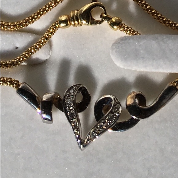 18K Pure Gold & Diamond Necklace 18” long - Picture 3 of 8